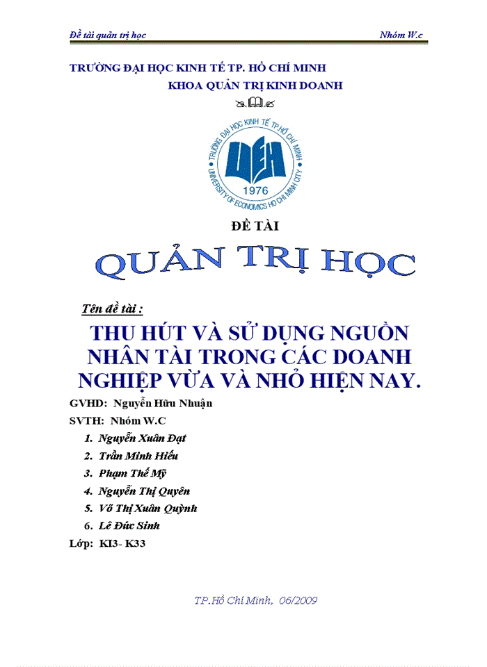 image for page Thu hút và sử dụng nguồn nhân tài trong các doanh nghiệp vừa và nhỏ hiện nay.