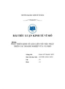 Phát triển kinh tế gắn liền với việc phát triển các doanh nghiệp vừa và nhỏ