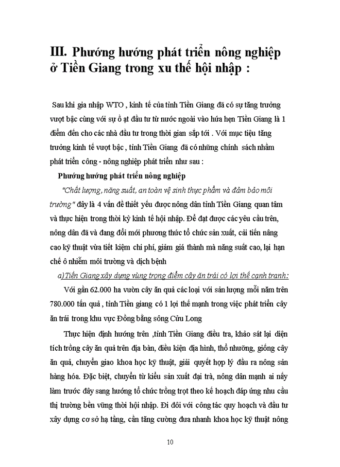 image for page Vai trò của nông nghiệp với phát triển kinh tế ở tỉnh Tiền Giang