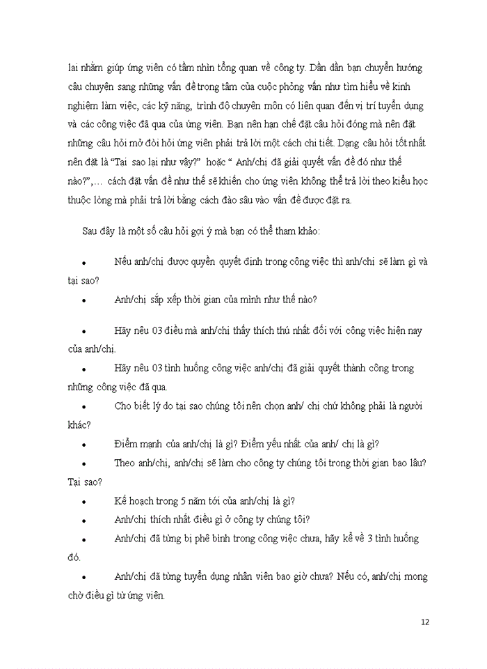 image for page Các kỹ năng phỏng vấn trong tuyển chọn nhân viên