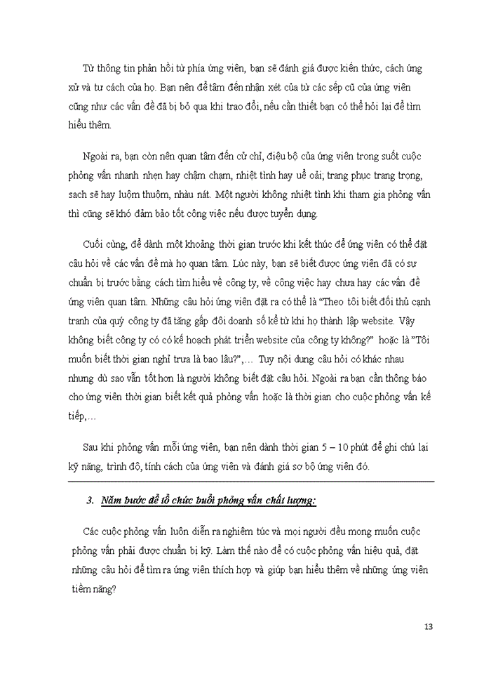 image for page Các kỹ năng phỏng vấn trong tuyển chọn nhân viên