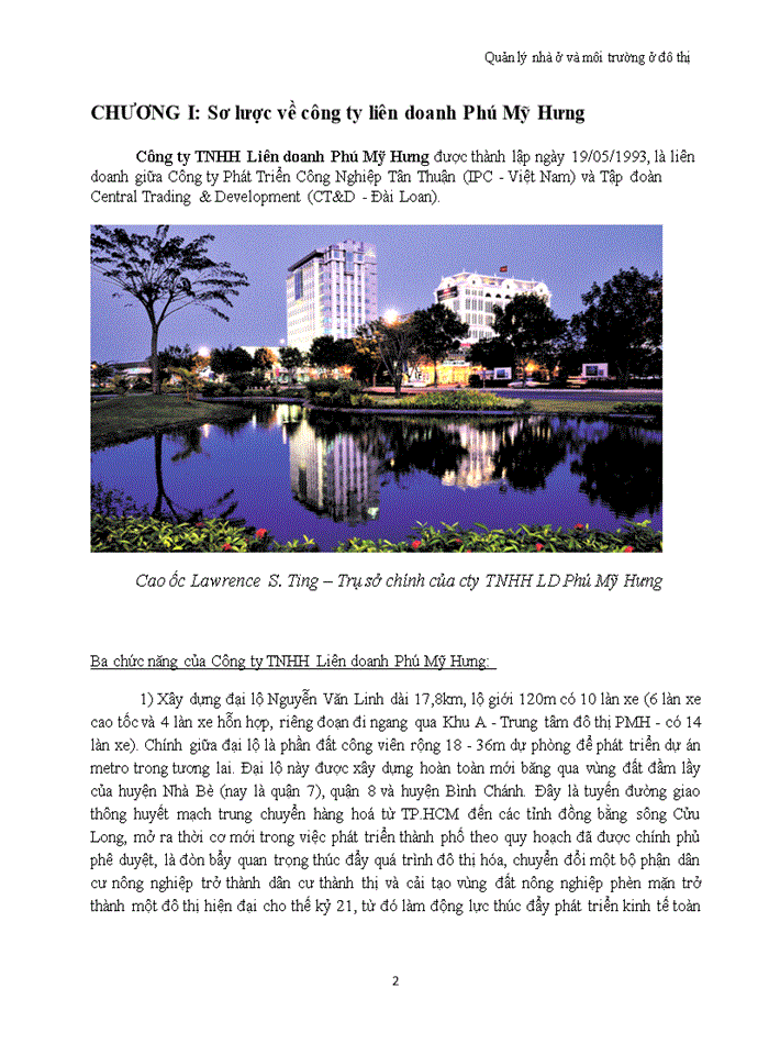 image for page Quản lý nhà ở và môi trường ở đô thị