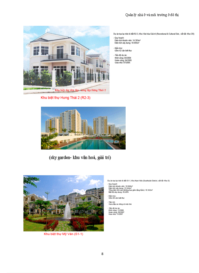 image for page Quản lý nhà ở và môi trường ở đô thị