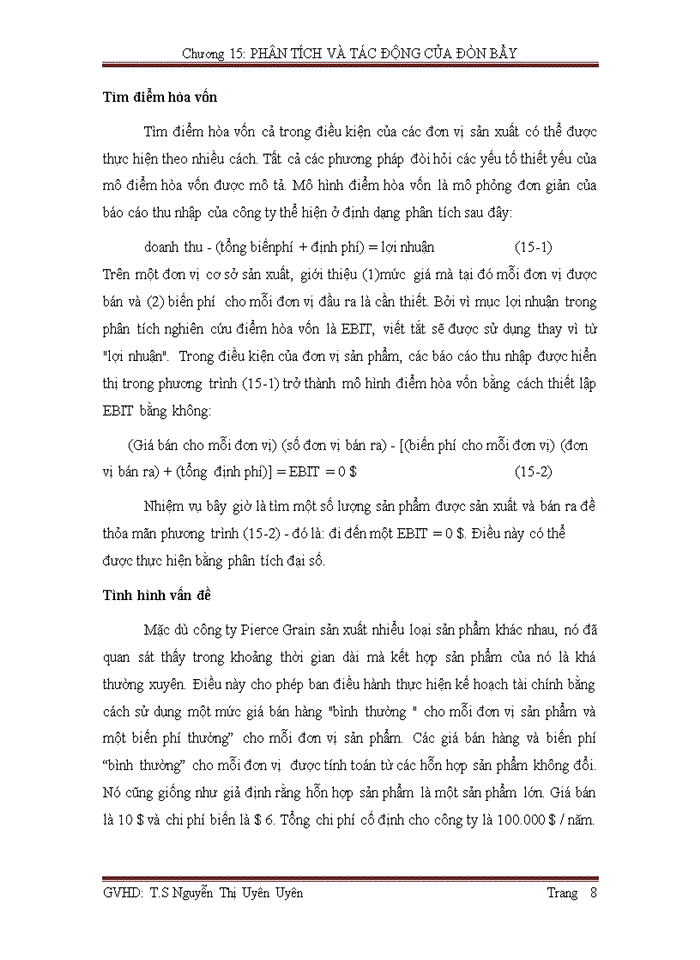 image for page Phân tích tác động của đòn bẩy