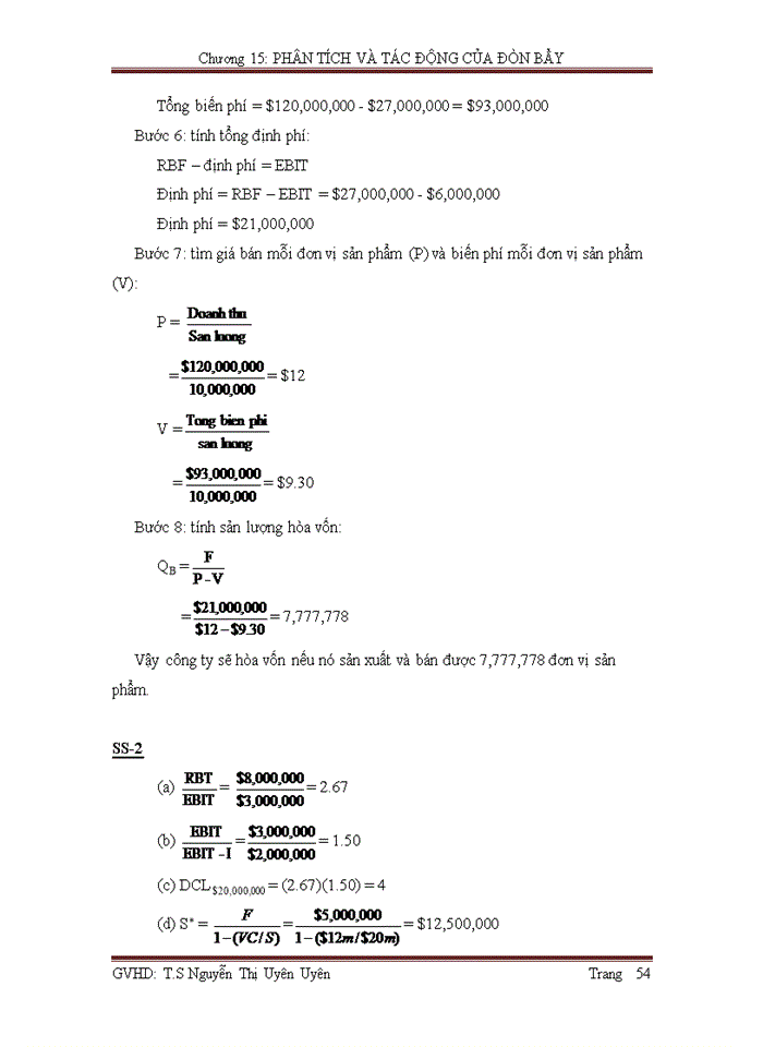 image for page Phân tích tác động của đòn bẩy