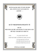 Phân tích lợi thế cạnh tranh của mặt hàng giày dép việt nam khi xuất khẩu eu