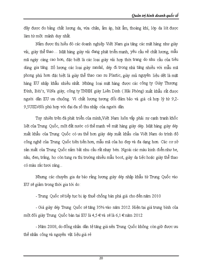 image for page Phân tích lợi thế cạnh tranh của mặt hàng giày dép việt nam khi xuất khẩu eu
