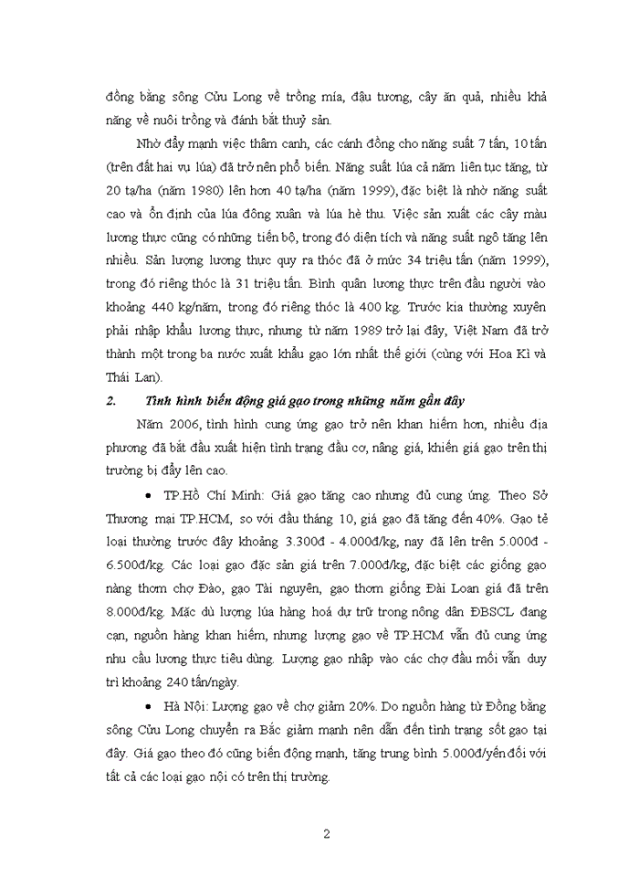 image for page Những biến động của thị trường gạo Việt Nam trong những năm gần đây