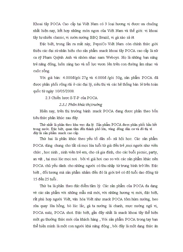 image for page Chiến lược S-T-P của sản phẩm poca