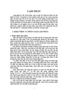 Tìm hiểu về lạm phát trong nền kinh tế