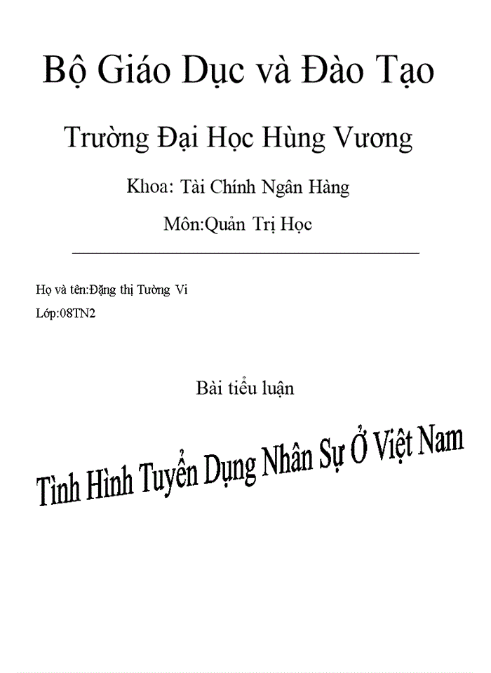 Tình hình tuyển dụng nhân sự ở Việt Nam