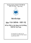 Rủi ro tín dụng của hệ thống NHTM Việt Nam