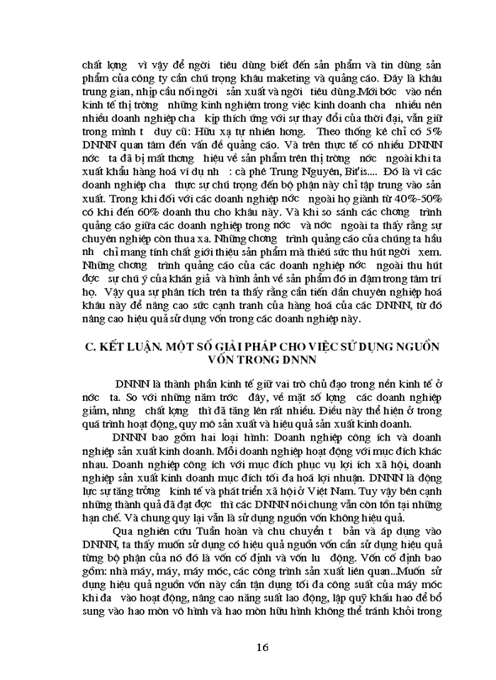 image for page Lý luận tuần hoàn và chu chuyển tư bản với việc sử dụng có hiệu quả các nguồn vốn trong doanh nghiệp của nhà nước