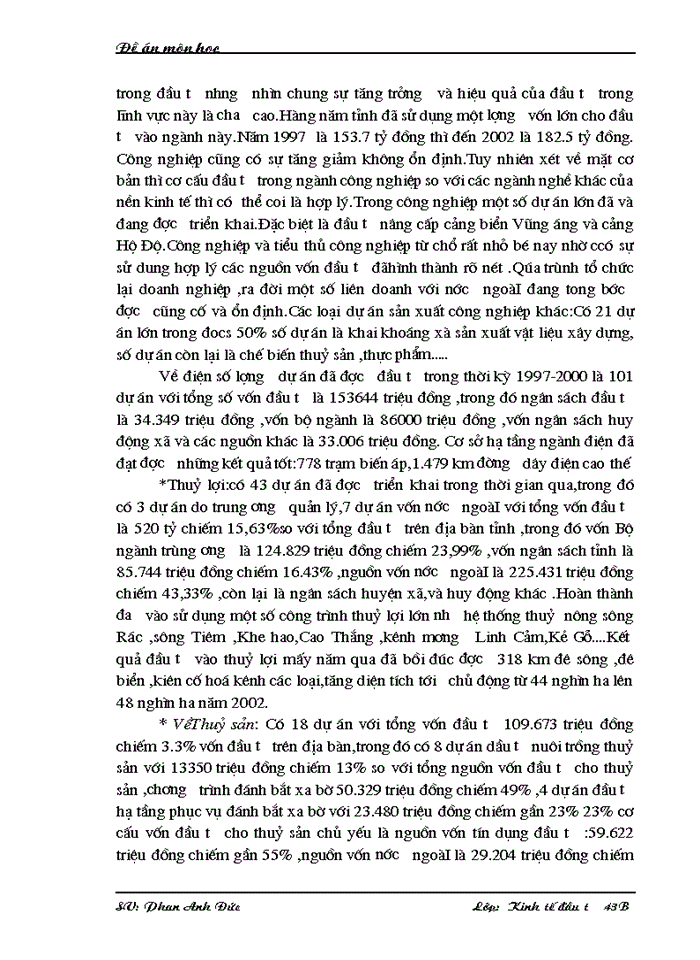 image for page Thực trạng và giải pháp nhằm thu hút và sử dụng vốn đầu tư có hiệu quả tại Hà Tĩnh