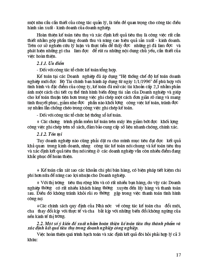 image for page Kế toán tiêu thụ thành phẩm và kết quả tiêu thụ trong doanh nghiệp công nghiệp