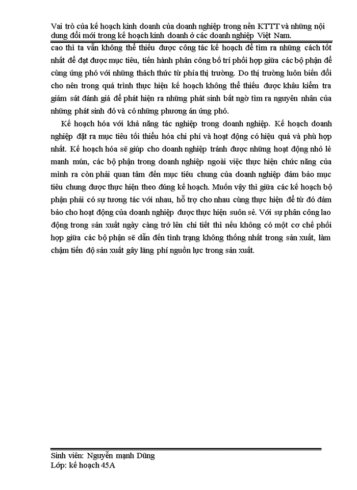 image for page Vai trũ của kế hoạch kinh doanh của doanh nghiệp trong nền KTTT và những nội dung đổi mới trong kế hoạch kinh doanh ở cỏc doanh nghiệp Việt Nam