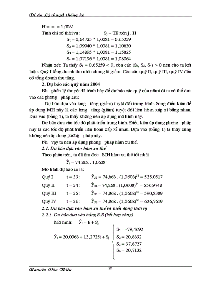 image for page Dùng phương pháp dãy số thời gian để phân tích sự biến động tổng doanh thu của công ty TNHH THIẾT BỊ GIẶT LÀ  CÔNG NGHIỆP và dự báo năm 2004