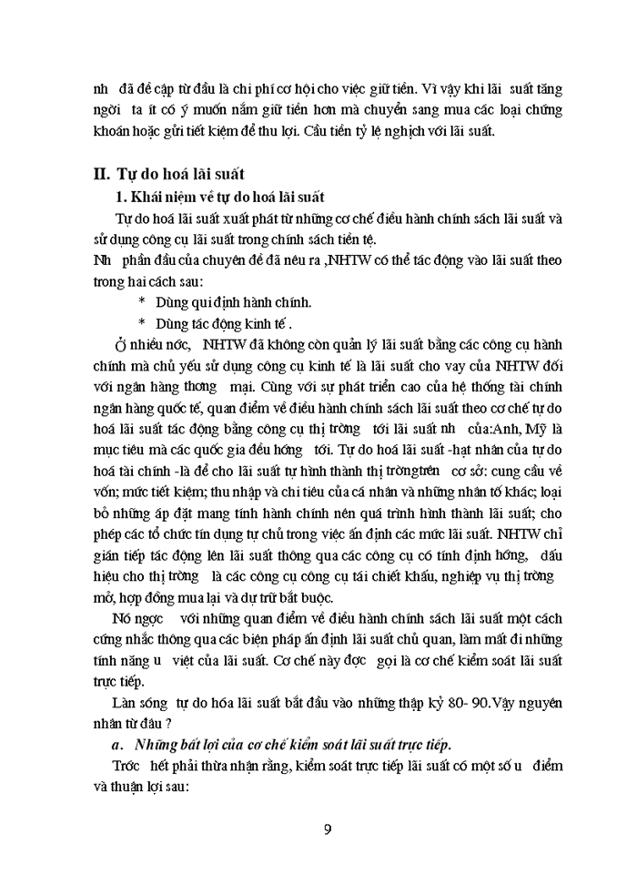 image for page Lãi suất và tự do lãi suất
