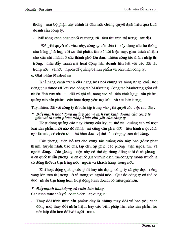 image for page Một số giải pháp chủ yếu nhằm nâng cao khả năng cạnh tranh của hàng hóa nhập khẩu ở công ty xuất nhập khẩu Dịch vụ - Thương mại Intimex