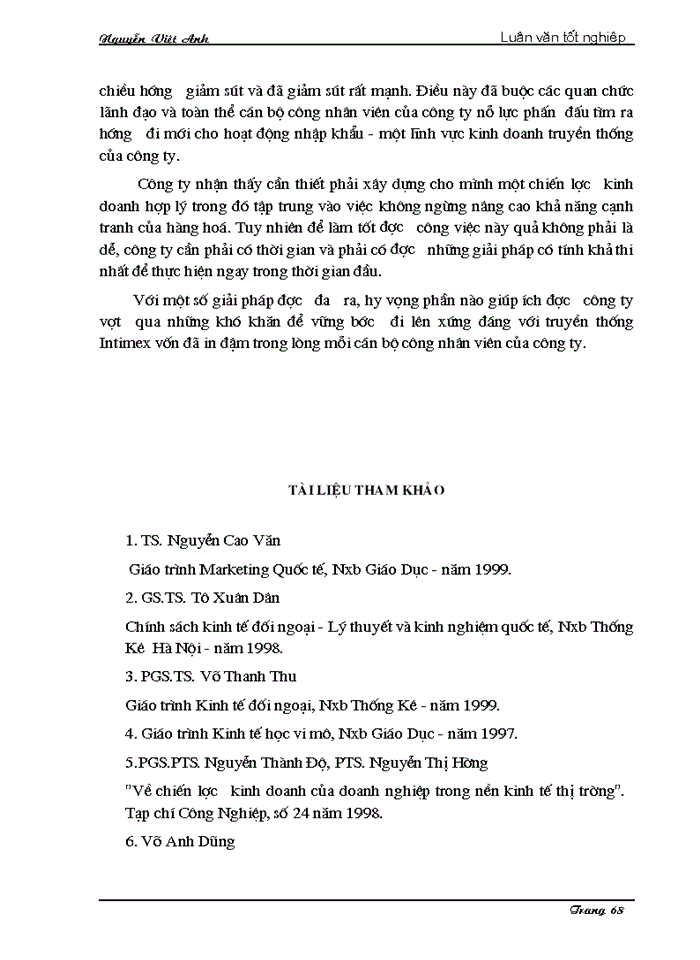 image for page Một số giải pháp chủ yếu nhằm nâng cao khả năng cạnh tranh của hàng hóa nhập khẩu ở công ty xuất nhập khẩu Dịch vụ - Thương mại Intimex
