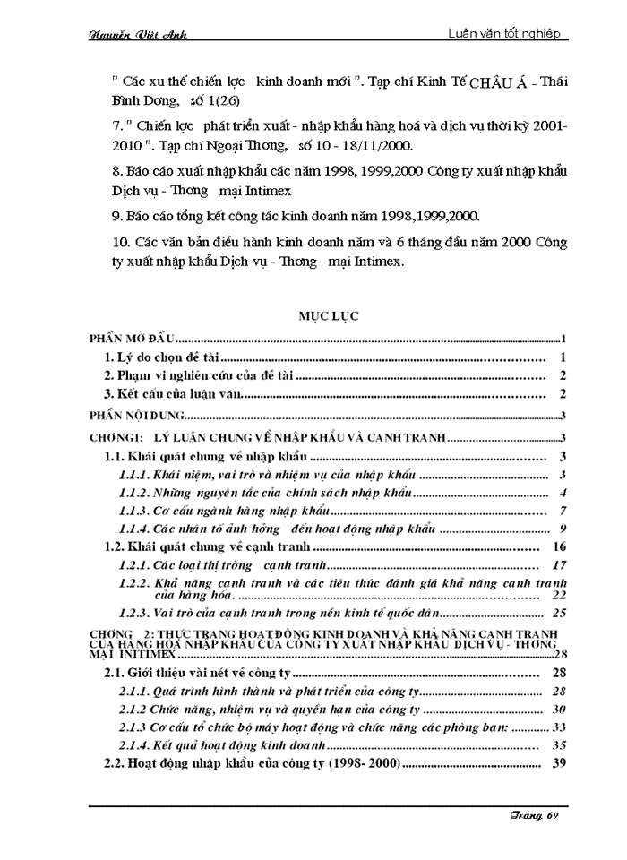 image for page Một số giải pháp chủ yếu nhằm nâng cao khả năng cạnh tranh của hàng hóa nhập khẩu ở công ty xuất nhập khẩu Dịch vụ - Thương mại Intimex