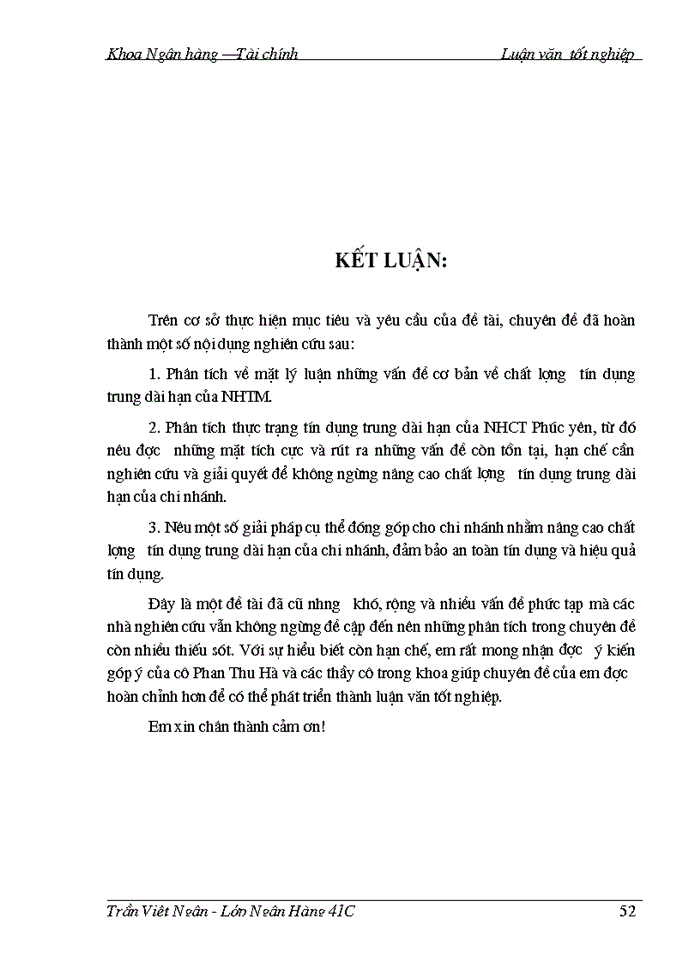 image for page Một số giải pháp nâng cao chất lượng tín dụng trung, dài hạn tại Ngân hàng Công thương Phúc Yên