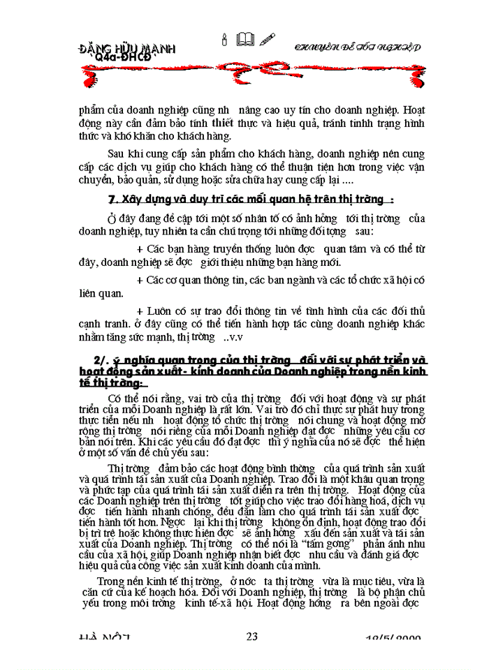 image for page Vấn đề cơ bản về thị trường