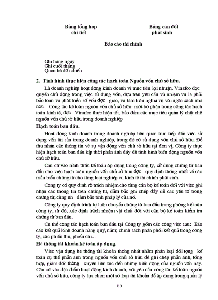 image for page Phương hướng thực hiện công tác hạch toán và quản lý Nguồn vốn chủ sở hữu tại công ty Vinafco khi chuyển sang công ty cổ phần