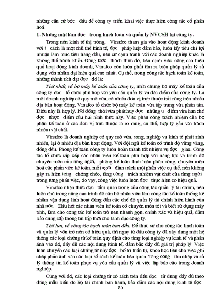 image for page Phương hướng thực hiện công tác hạch toán và quản lý Nguồn vốn chủ sở hữu tại công ty Vinafco khi chuyển sang công ty cổ phần