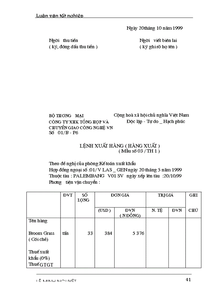 image for page Hoàn thiện tổ chức hạch toán các hoạt động xuất khẩu hàng hoá với việc nâng cao hiệu quả kinh doanh tại Công ty XNK tổng hợp và chuyển giao công nghệ VN