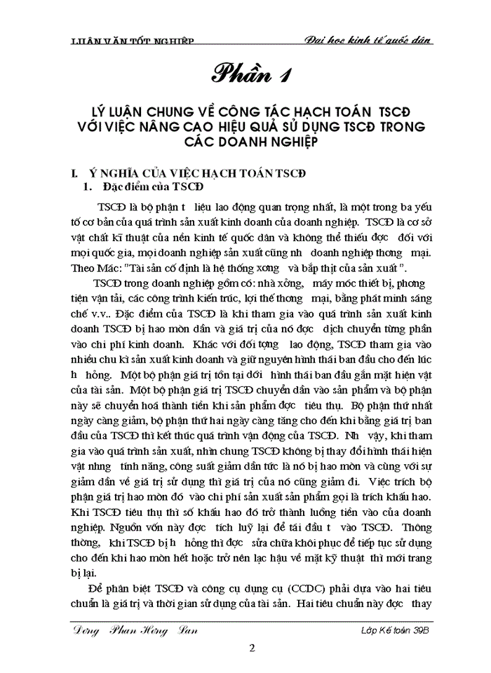 image for page Hoàn thiện hạch toán TSCĐ với việc nâng cao hiệu quả sử dụng TSCĐ tại Công ty Truyền tải điện I