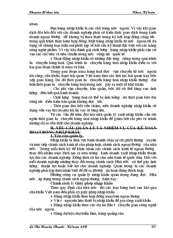 image for page Hoàn thiện công tác hạch toán hoạt động nhập khẩu hàng hoá ở Công ty xuất nhập khẩu tạp phẩm Hà nội ( TOCONTAP ).