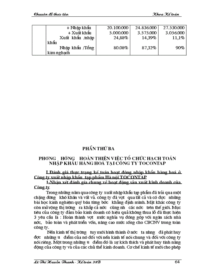 image for page Hoàn thiện công tác hạch toán hoạt động nhập khẩu hàng hoá ở Công ty xuất nhập khẩu tạp phẩm Hà nội ( TOCONTAP ).