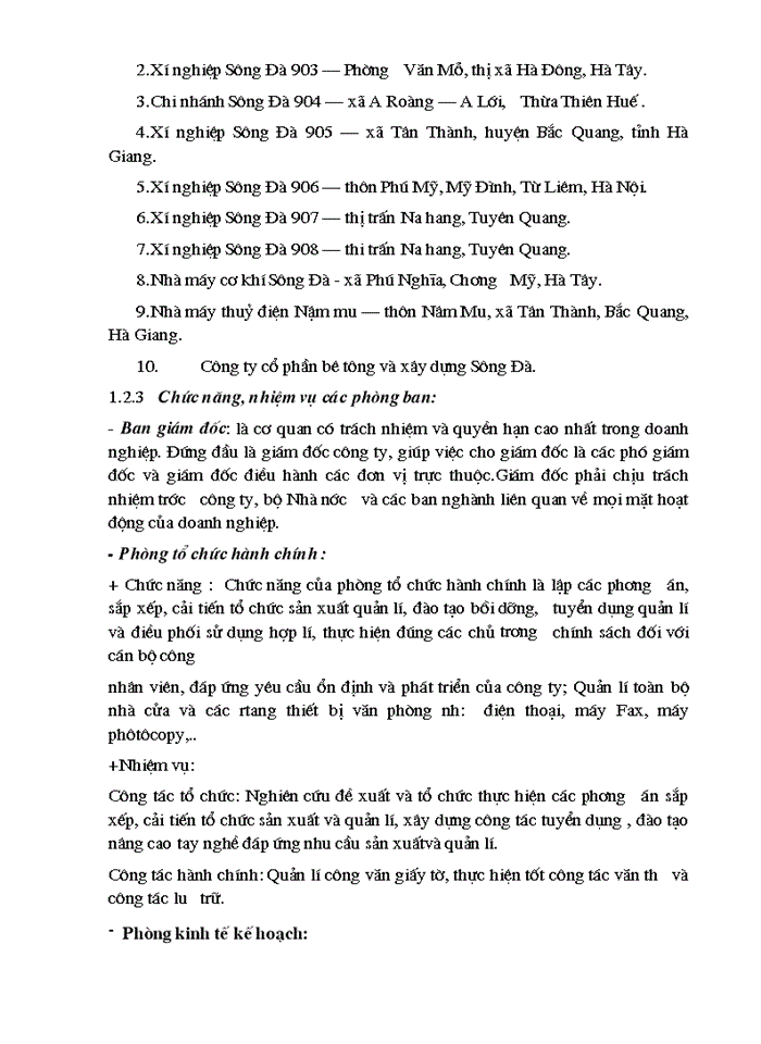 image for page Hoạt động sản xuất kinh doanh công ty sông đà 9 tổng công ty xây dựng sông đà