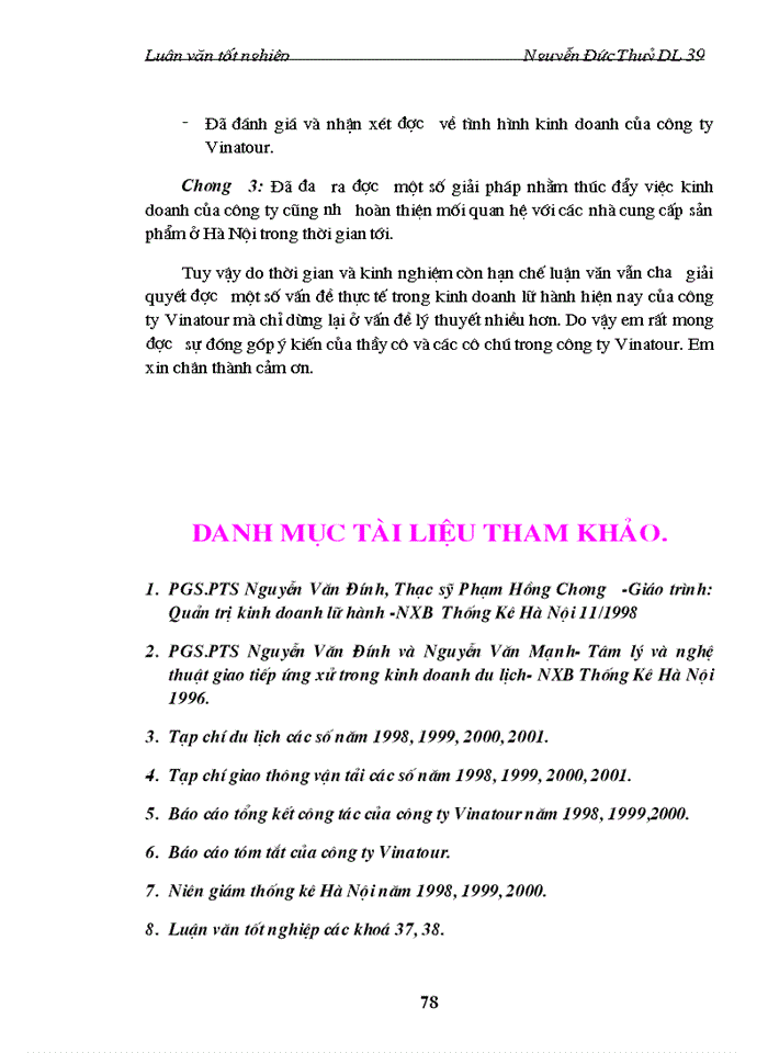 image for page Quan hệ với các nhà cung cấp ở Hà Nội của công ty điều hành hướng dẫn du lịch Vinatour, thực trạng và giải pháp