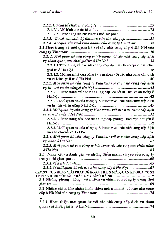 image for page Quan hệ với các nhà cung cấp ở Hà Nội của công ty điều hành hướng dẫn du lịch Vinatour, thực trạng và giải pháp