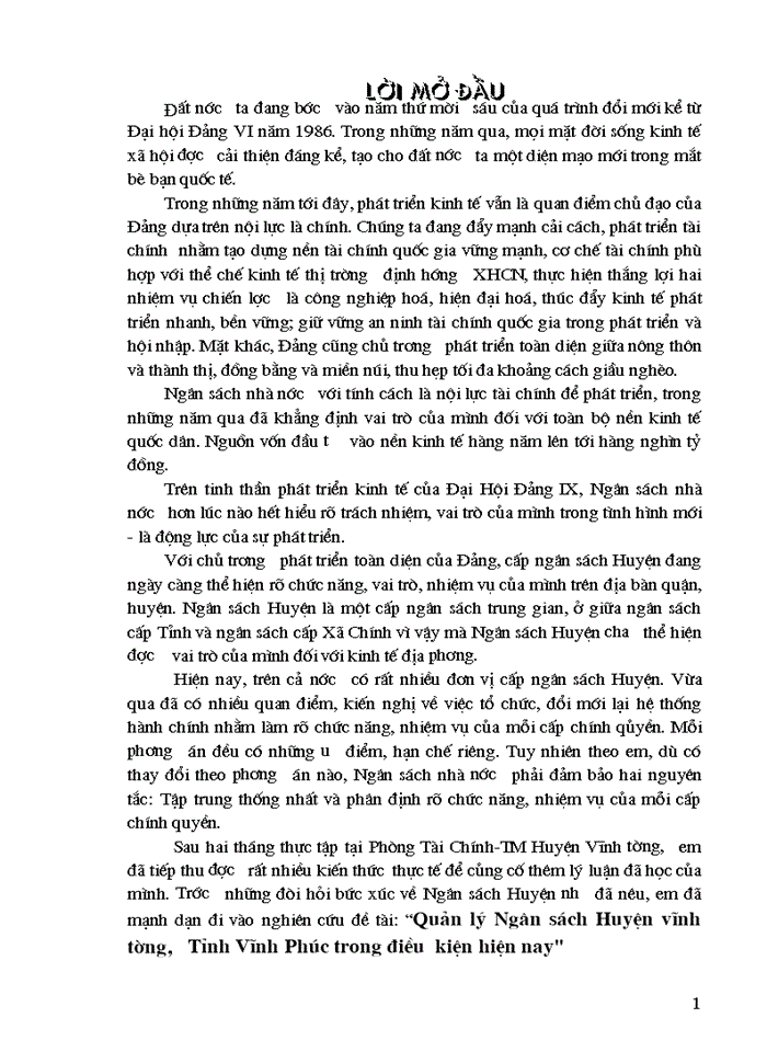 image for page Quản lý Ngân sách Huyện vĩnh tường, Tỉnh Vĩnh Phúc trong điều  kiện hiện nay