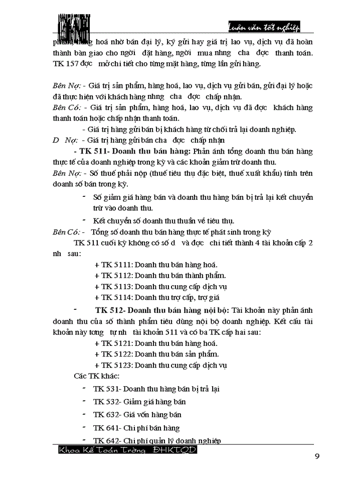 image for page Hoàn thiện công tác hạch toán tiêu thụ thành phẩm và xác định kết quả tiêu thụ tại Công ty cổ phần Dệt 10/10