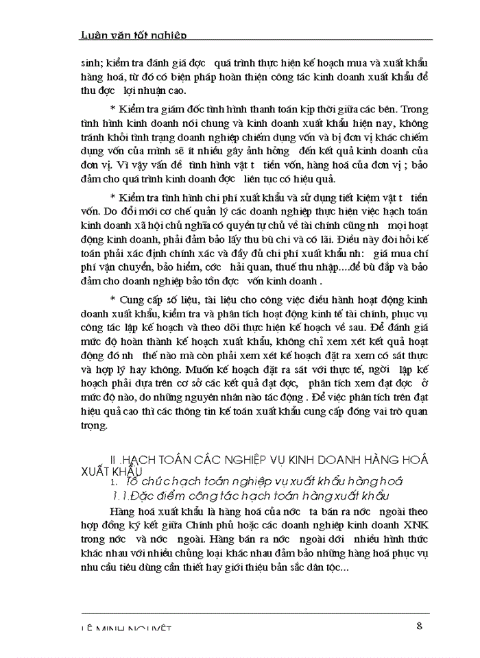 image for page Hoàn thiện tổ chức hạch toán các hoạt động xuất khẩu hàng hoá với việc nâng cao hiệu quả kinh doanh tại Công ty XNK tổng hợp và chuyển giao công nghệ VN