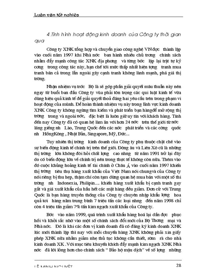 image for page Hoàn thiện tổ chức hạch toán các hoạt động xuất khẩu hàng hoá với việc nâng cao hiệu quả kinh doanh tại Công ty XNK tổng hợp và chuyển giao công nghệ VN