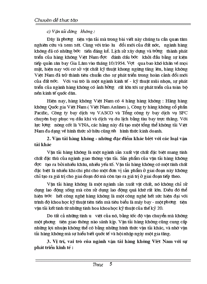 image for page Một số biện pháp nhằm phát triển vận tải hàng không Việt Nam đến  năm 2005 - 2010