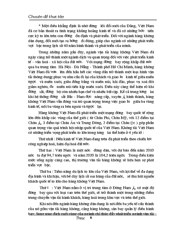 image for page Một số biện pháp nhằm phát triển vận tải hàng không Việt Nam đến  năm 2005 - 2010