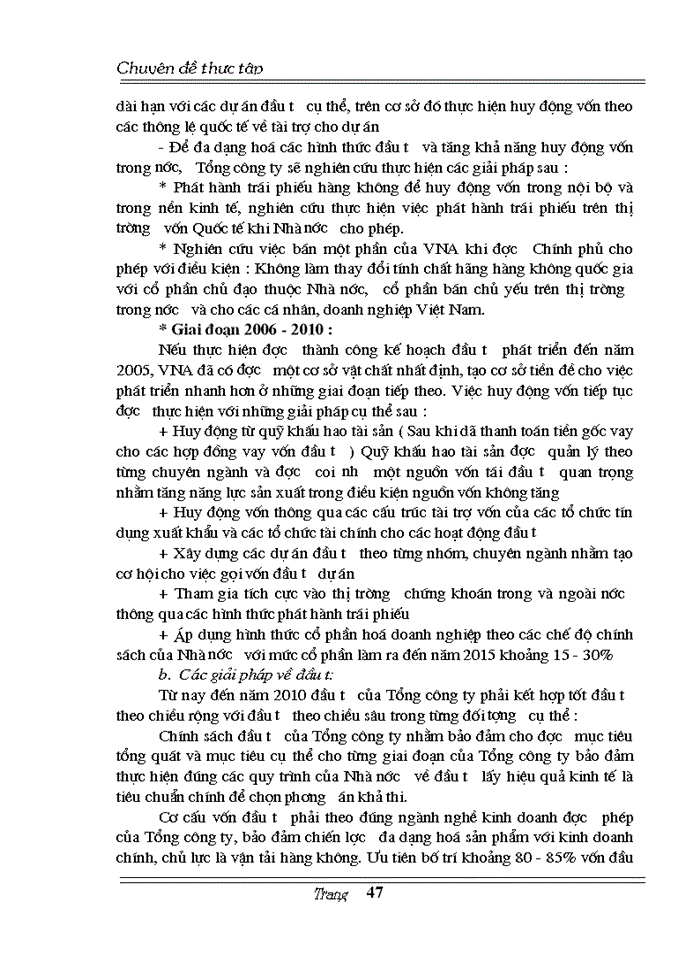 image for page Một số biện pháp nhằm phát triển vận tải hàng không Việt Nam đến  năm 2005 - 2010