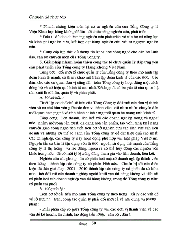 image for page Một số biện pháp nhằm phát triển vận tải hàng không Việt Nam đến  năm 2005 - 2010