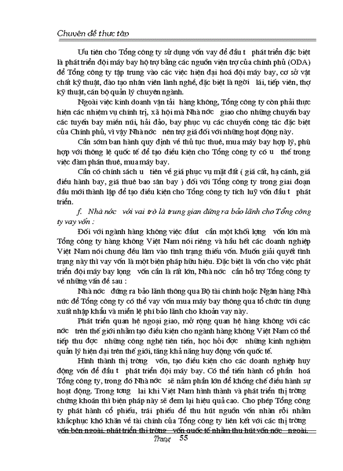 image for page Một số biện pháp nhằm phát triển vận tải hàng không Việt Nam đến  năm 2005 - 2010