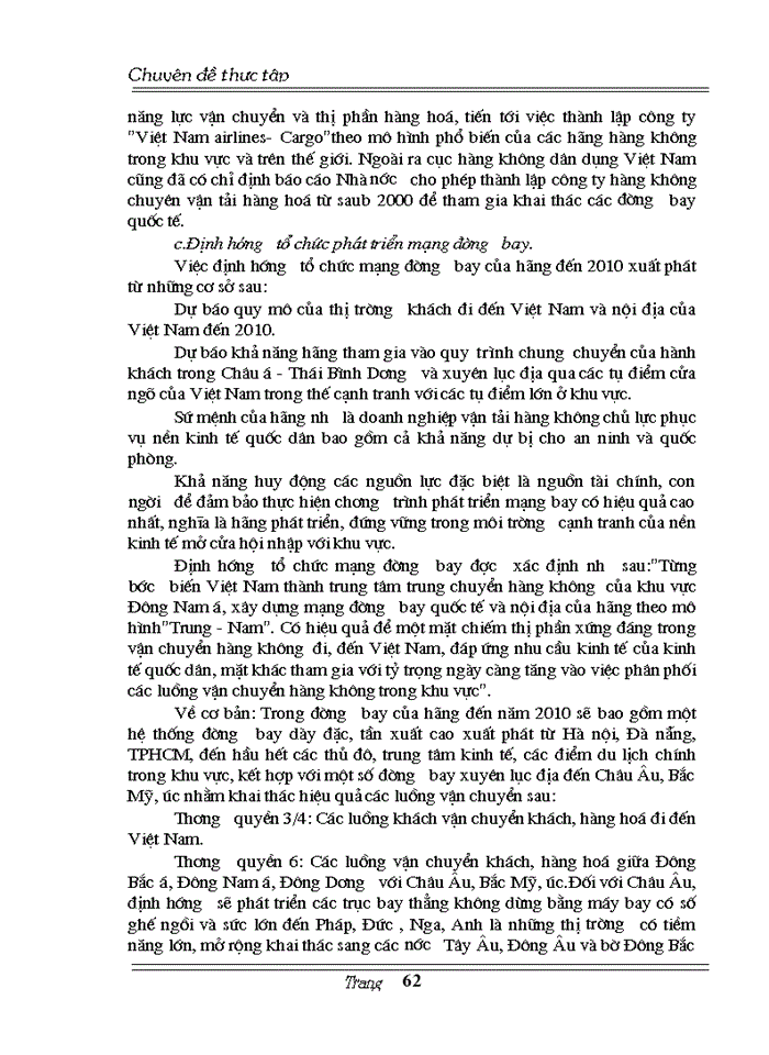 image for page Một số biện pháp nhằm phát triển vận tải hàng không Việt Nam đến  năm 2005 - 2010