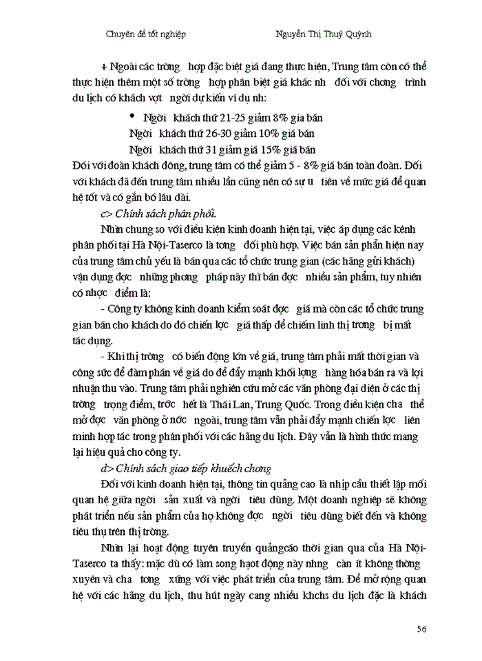 image for page Một số giải pháp nhằm phát triển hoạt động kinh doanh lữ hành quốc tế tại Công ty Du lịch Hà Nội-Toserco