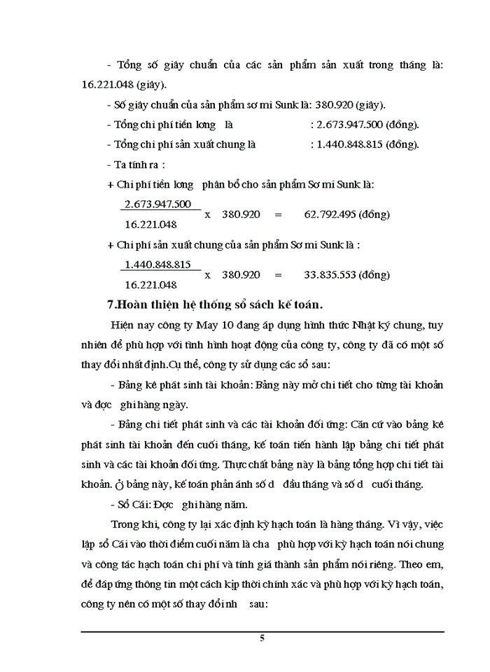 image for page Hoàn thiện hạch toán chi phí sản xuất và tính giá thành sản phẩm tại Công ty May 10