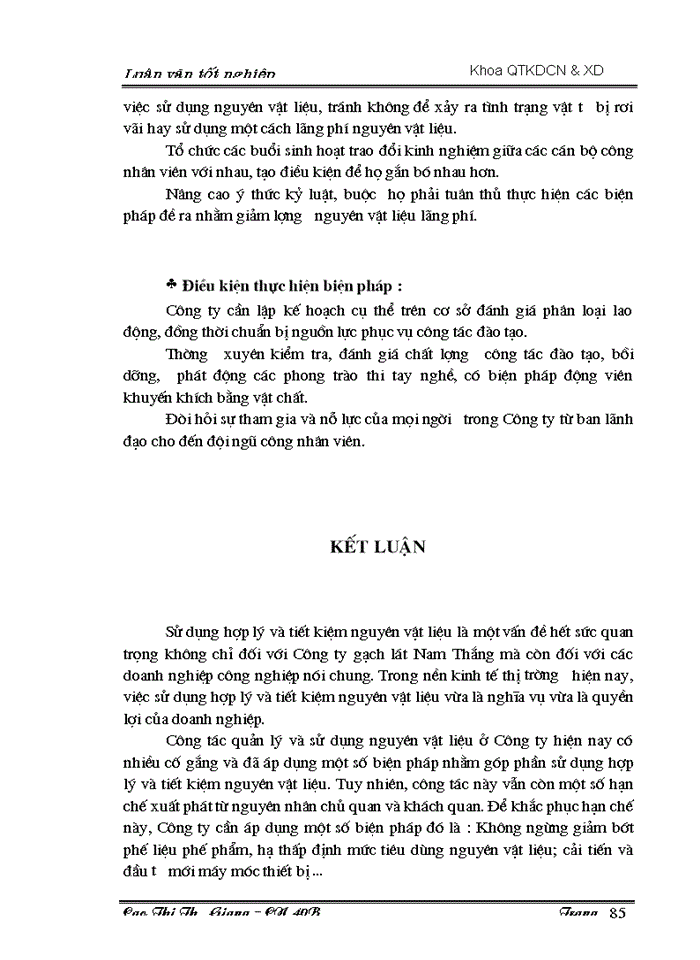 image for page Một số biện pháp nhằm sử dụng hợp lý và tiết kiệm nguyên vật liệu tại Công ty Cổ phần đầu tư xây dựng và sản xuất vật liệu Nam Thắng