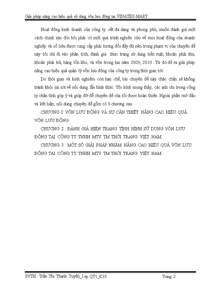 image for page Giải pháp nâng cao hiệu quả sử dụng vốn lưu động tại công ty tnhh một thành viên thương mại thời trang dệt may việt nam
